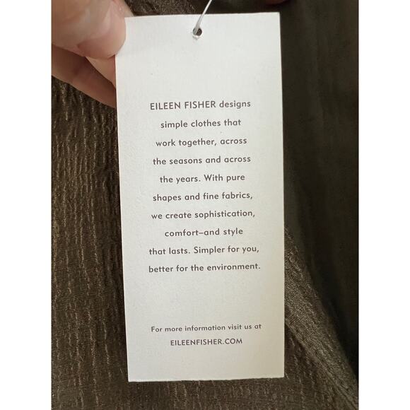 Eileen Fisher NWT Silk Metallic Gray Brown Textured Blazer Neutral size Small - Picture 12 of 15